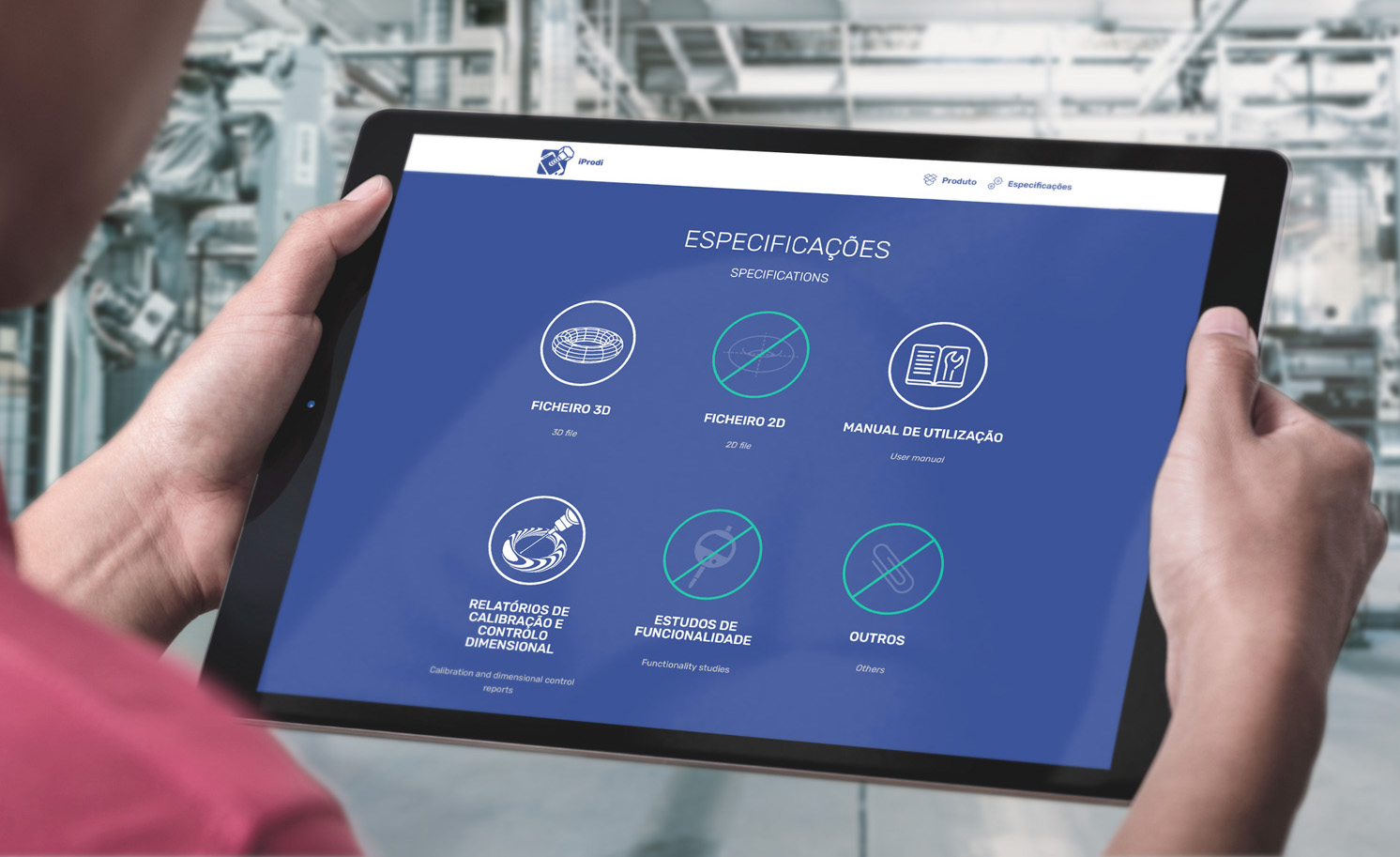 iProdi em dispositivo móvel